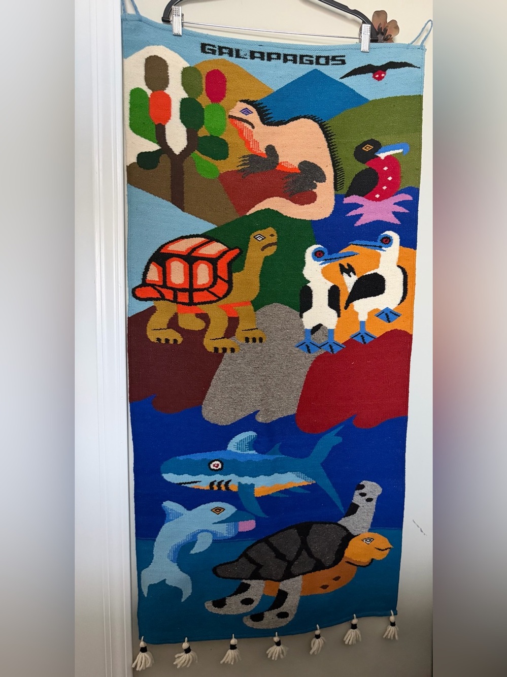 Handwoven Galapagos Tapestry Wall Art - Multicolor